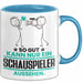 Schauspieler Geschenk Tasse So Gut Kann Nur Ein Schauspieler Aussehen Geschenkidee Kaffee-Becher Blau Trendation