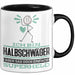 Halbschwäger Geschenk Tasse Ich Bin Halbschwäger Aber Sag Doch Einfach Superheld Lustige Geschenkdiee für Halbschwäger Kaffee-Becher Schwarz Trendation