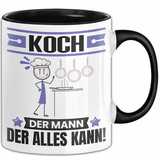 Koch Tasse Geschenk für Koch Der Mann Der Alles Kann Geschenkidee zum Geburtstag Schwarz Trendation
