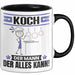 Koch Tasse Geschenk für Koch Der Mann Der Alles Kann Geschenkidee zum Geburtstag Schwarz Trendation