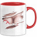 FSK18+ Tasse Geschenk Brüste Grafik Lustiger Spruch Humor Geschenkidee Rot Trendation