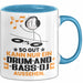 Drum-and-Bass-DJ Geschenk Tasse So Gut Kann Nur Ein Drum-and-Bass-DJ Aussehen Geschenkidee Kaffee-Becher Blau Trendation