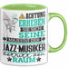 Jazz-Musiker Geschenk Tasse Lustiger Spruch Erheben Sie Sich Der Jazz-Musiker Betritt den Raum Grün Trendation