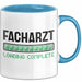 Facharzt Tasse Geschenk Werdender Arzt Geschenkidee Studium Medizin Kaffee-Becher Blau Trendation