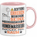 Hundemasseur Geschenk Tasse Lustiger Spruch Erheben Sie Sich Der Hundemasseur Betritt den Raum Rosa Trendation