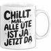 Ute Tasse Geschenk Chillt Mal Alle Ute Ist Ja Jetzt Da Geschenkidee Becher mit Name Weiß Trendation