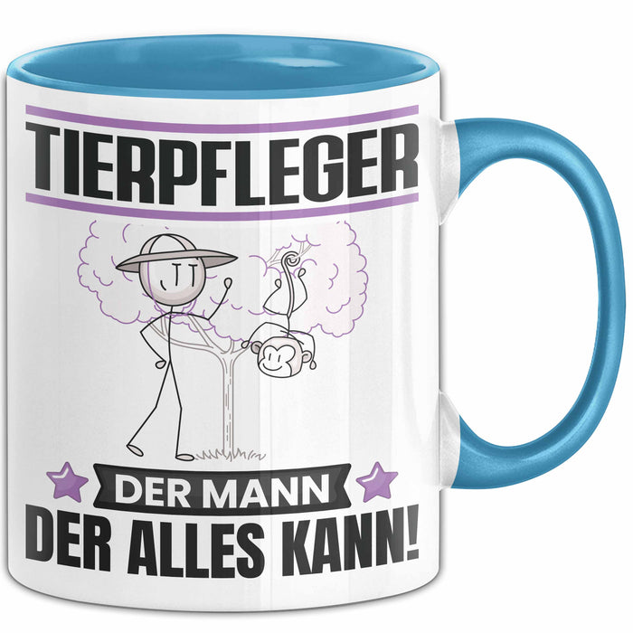 Tierpfleger Tasse Geschenk für Tierpfleger Der Mann Der Alles Kann Geschenkidee zum Geburtstag Blau Trendation