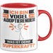 Vogel-Adoptierender Tasse Geschenk für Vogel-Adoptierender Geburtstag Lustiger Spruch Kaffee-Becher Was Ist Deine Superkraft Rot Trendation