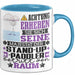 Stand-Up-Paddler Geschenk Tasse Lustiger Spruch Erheben Sie Sich Der Stand-Up-Paddler Betritt den Raum Blau Trendation