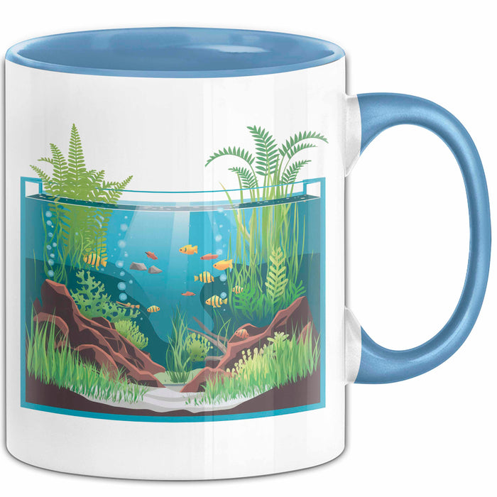 Aquascaper Tasse Geschenkidee für Unterwasser Garten Fan Blau Trendation