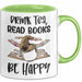 Bücher-Leser Tasse Geschenk Drink Tea Read Books Be Happy Bücher Lesen Becher Grün Trendation