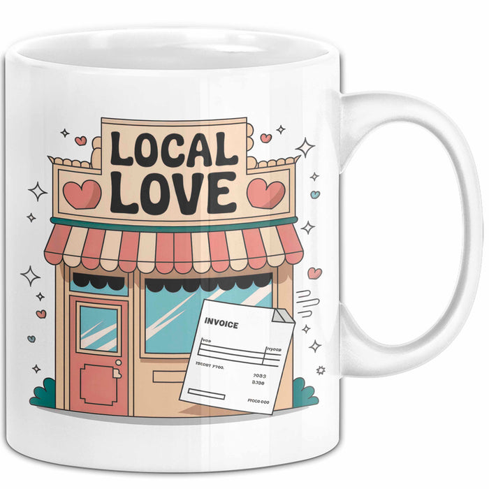 Kleinunternehmer Tasse Geschenk Lustige Geschenkidee Spruch Für Lokale Helden Weiß Trendation