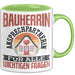 Bauherrin Tasse Geschenk Frauen Haus Bauen Hausbau Geschenk Ansprechpartnerin Für Alle Wichtigen Fragen Frauen Grün Trendation