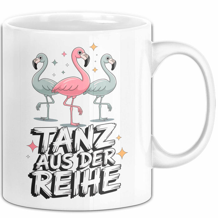 Tänzer Tanzender Flamingo Tasse Geschenk Lustige Geschenkidee Spruch Tanz Aus Der Reihe Weiß Trendation