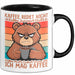 Kaffeeliebhaber Tasse Geschenk Lustige Geschenkidee Spruch Kaffee Macht Einfach Seinen Job Ich Mag Kaffee Schwarz Trendation