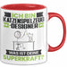 Katzenspielzeug-Designer Tasse Geschenk für Katzenspielzeug-Designer Geburtstag Lustiger Spruch Kaffee-Becher Was Ist Deine Superkraft Rot Trendation