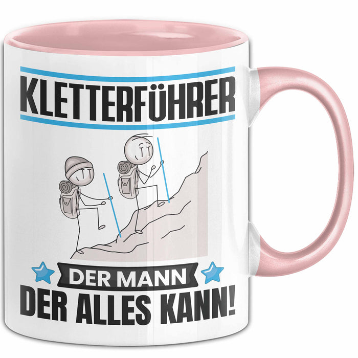 Kletterführer Tasse Geschenk für Kletterführer Der Mann Der Alles Kann Geschenkidee zum Geburtstag Rosa Trendation