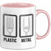 Plastik Tasse Geschenk Plastic Metal Musiker Spruch Geschenkidee Rosa Trendation