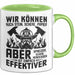 Feuerwehrmann Tasse Geschenk Wir Können Auch Stein Schere Papier Aber Spreizer Ist Effektiver Feuerwehr Geschenkidee Grün Trendation