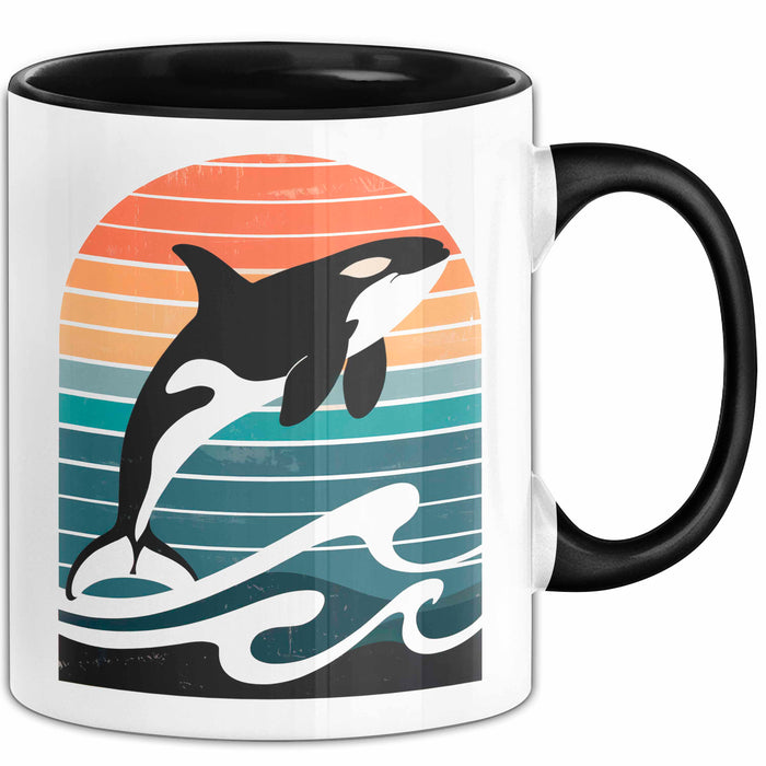 Wal Tier Tasse Geschenk Lustige Geschenkidee Spruch Schwarz Trendation