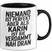 Karin Tasse Geschenk Niemand Ist Perfekt Karin Verdammt Nah Dran Geschenkidee Schwarz Trendation