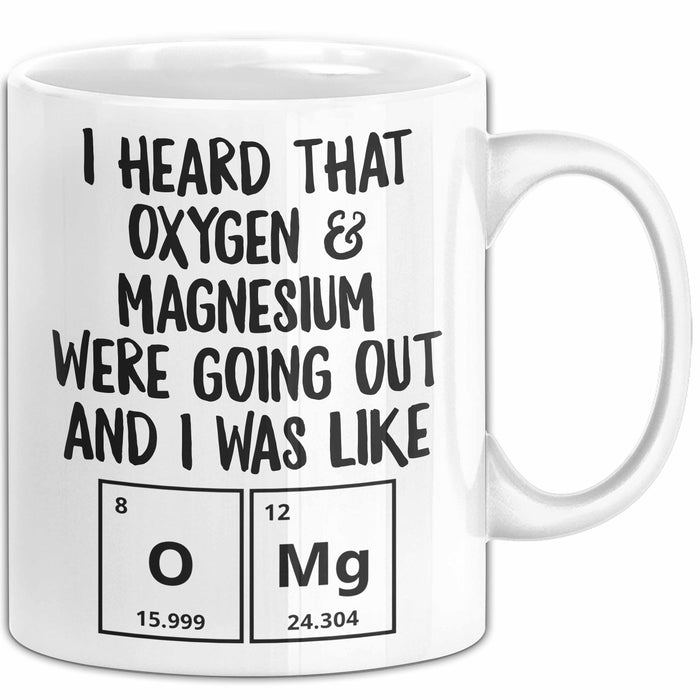Chemielehrer Unterricht Tasse Geschenk Lustige Geschenkidee Spruch Ich Habe Gehört Dass Sauerstoff & Magnesium Ausgehen Weiß Trendation