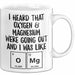 Chemielehrer Unterricht Tasse Geschenk Lustige Geschenkidee Spruch Ich Habe Gehört Dass Sauerstoff & Magnesium Ausgehen Weiß Trendation