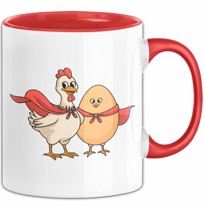 Hühnerbauer Tasse Geschenkidee Geflügel Enthusiast Geschenkidee Lustig Rot Trendation