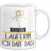 Geschenk für Läuferin Tasse Lustige Geschenkidee Geburtstag Ich Bin Läuferin Ich Darf Das Weiß Trendation