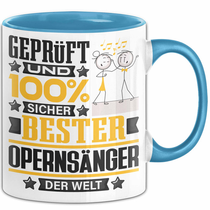 Opernsänger Geschenk Lustiger Spruch für Opernsänger Geschenkidee Bester Opernsänger Der Welt Blau Trendation