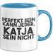 Katja Tasse Perfekt Sein Kann Jeder, Katja Sein Nicht Geschenk Blau Trendation