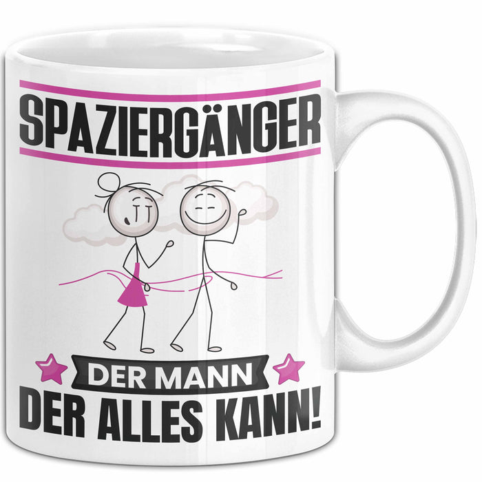 Spaziergänger Tasse Geschenk für Spaziergänger Der Mann Der Alles Kann Geschenkidee zum Geburtstag Weiß Trendation