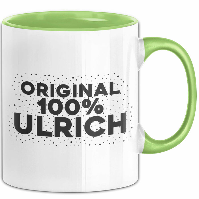 Ulrich Tasse Original 100% Ulrich Geschenk Grün Trendation