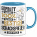 Schachspieler Geschenk Lustiger Spruch für Schachspieler Geschenkidee Bester Schachspieler Der Welt Blau Trendation