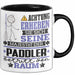 Paddler Geschenk Tasse Lustiger Spruch Erheben Sie Sich Der Paddler Betritt den Raum Schwarz Trendation