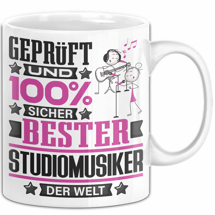 Studiomusiker Geschenk Lustiger Spruch für Studiomusiker Geschenkidee Bester Studiomusiker Der Welt Weiß Trendation
