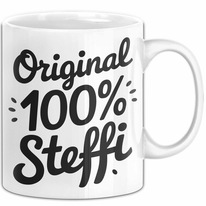 Steffi Tasse Geschenk Original 100% Steffi Geschenkidee Geburtstag Weiß Trendation