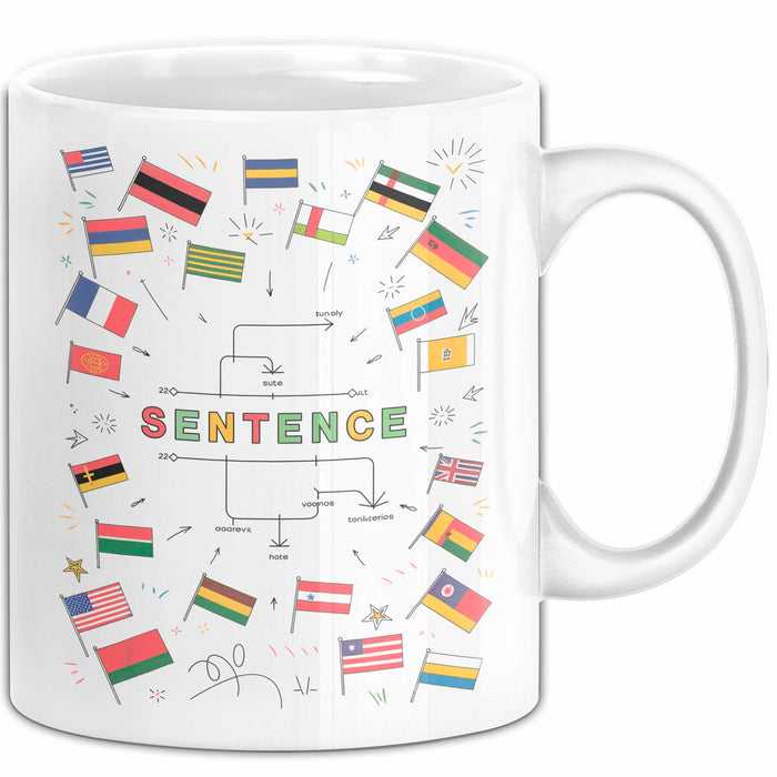 Sprachen Nerd Tasse Geschenk Lustige Geschenkidee Spruch Für Polyglotten Weiß Trendation