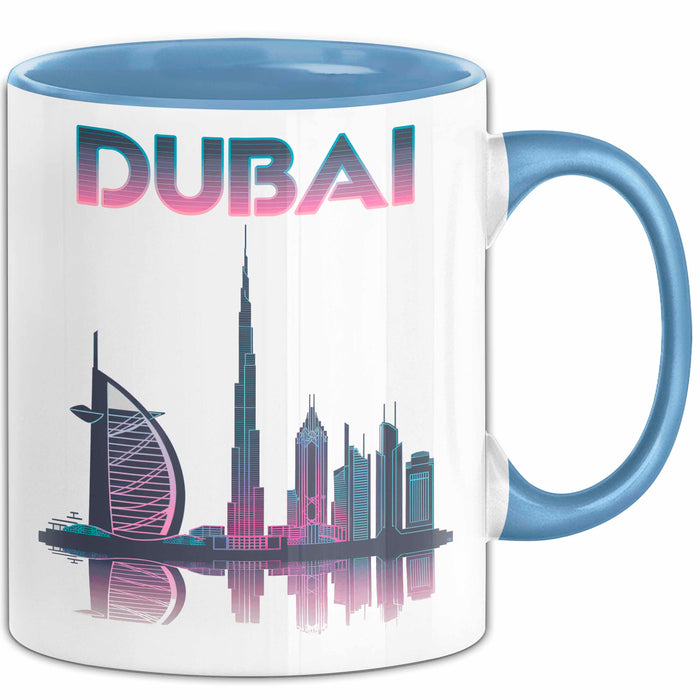 Dubai VAE Tasse Geschenk Lustige Geschenkidee Spruch Blau Trendation