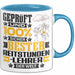 Reitstundenlehrer Geschenk Lustiger Spruch für Reitstundenlehrer Geschenkidee Bester Reitstundenlehrer Der Welt Blau Trendation