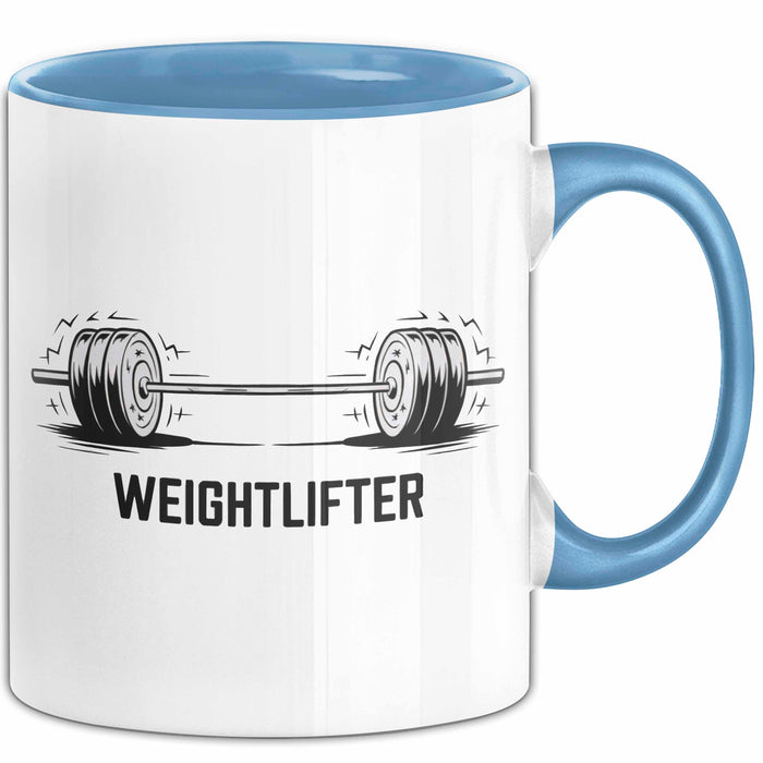 Gewichtheber Tasse Geschenkidee für Fitness Biest Blau Trendation
