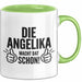 Angelika Tasse Geschenk Die Angelika Macht Dat Schon Geschenkidee Becher mit Name Grün Trendation