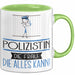 Polizistin Geschenk Tasse Becher Die Frau Die Allen Kann Geschenkidee für eine Polizistin Lustig Grün Trendation