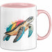 Schildkröte Tierliebhaber Tasse Geschenk Lustige Geschenkidee Spruch Rosa Trendation