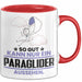 Paraglider Geschenk Tasse So Gut Kann Nur Ein Paraglider Aussehen Geschenkidee Kaffee-Becher Rot Trendation