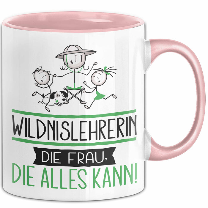 Wildnislehrerin Geschenk Tasse Becher Die Frau Die Allen Kann Geschenkidee für eine Wildnislehrerin Lustig Rosa Trendation