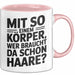 Sarkastischer Glatzkopf Tasse Geschenk Lustige Geschenkidee Mit So Einem Körper Wer Braucht Schon Haare Rosa Trendation
