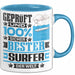Surfer Geschenk Lustiger Spruch für Surfer Geschenkidee Bester Surfer Der Welt Blau Trendation