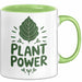Veganer Tasse Geschenkidee Pflanzenkraft Grün Trendation