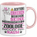 Zoologe Geschenk Tasse Lustiger Spruch Erheben Sie Sich Der Zoologe Betritt den Raum Rosa Trendation